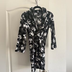 Boys Jack Skellington Plush Bath Robe SZ M
